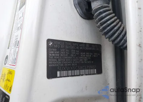 2012 BMW X3 xDrive28I z USA, uszkodzony, nr VIN 5UXWX5C5XCL717937